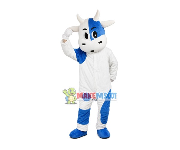 Cute Blue Cow Mascot Costume Cute Blue Cow Mascot Costume