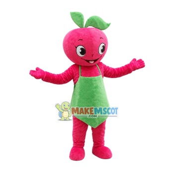 Apple Doll With Apron Mascot Costume