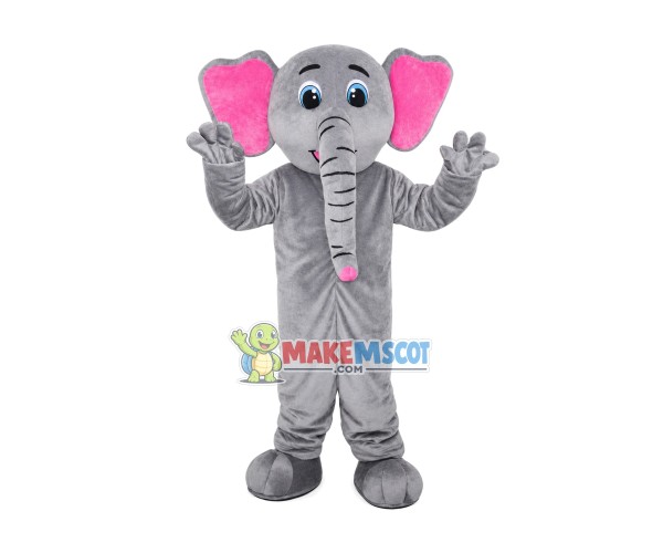 Gray Elephant Mascot Teenage Costume Gray Elephant Mascot Teenage Costume