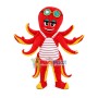 Bib Red Octopus Mascot Costume