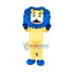 Cartoon Lion With Blue Mane Mascot Costume Cartoon Lion With Blue Mane Mascot Costume