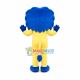 Cartoon Lion With Blue Mane Mascot Costume Cartoon Lion With Blue Mane Mascot Costume