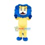 Cartoon Lion With Blue Mane Mascot Costume