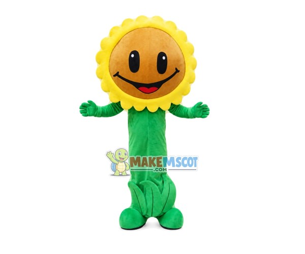 Smile Bright Sunflower Mascot Costume Smile Bright Sunflower Mascot Costume