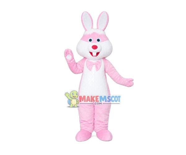 Festive Pink Little Rabbit Mascot Costume Festive Pink Little Rabbit Mascot Costume