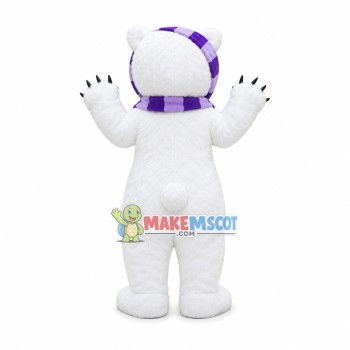 Crazy Bear Wrapped In Scarf Mascot Costume Crazy Bear Wrapped In Scarf Mascot Costume