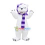Crazy Bear Wrapped In Scarf Mascot Costume