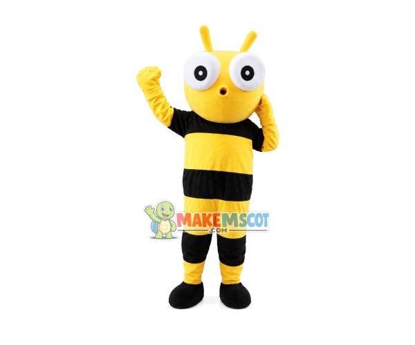 Round Little Mouth Bee Mascot Costume Round Little Mouth Bee Mascot Costume