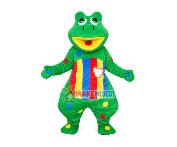 Colored Dot Frog Mascot Costume Colored Dot Frog Mascot Costume