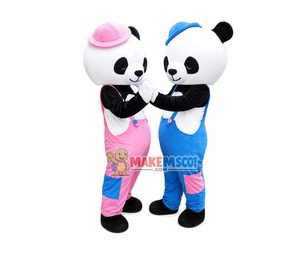 Pair Of Panda Mascot Costume Pair Of Panda Mascot Costume