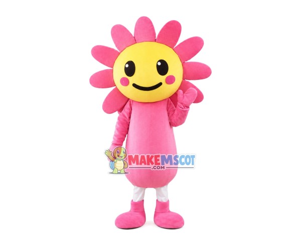 Whole Pink Sunflower Mascot Costume