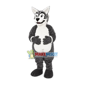 Full-bodied Gray Wolf Mascot Costume Full-bodied Gray Wolf Mascot Costume