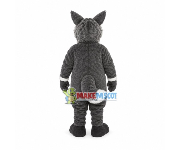 Full-bodied Gray Wolf Mascot Costume Full-bodied Gray Wolf Mascot Costume