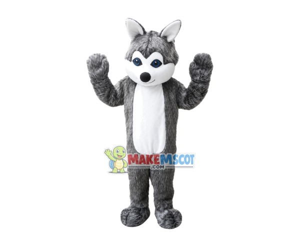 Soft Long Wool Wolf Mascot Costume Soft Long Wool Wolf Mascot Costume