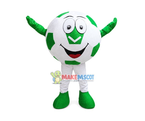 Cartoon Green Football Mascot Costume Cartoon Green Football Mascot Costume