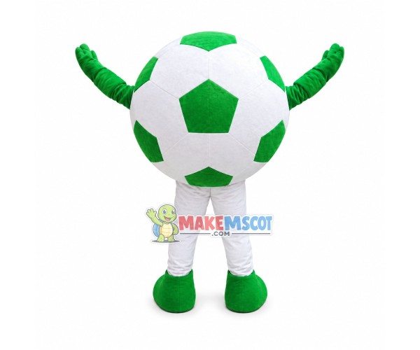Cartoon Green Football Mascot Costume Cartoon Green Football Mascot Costume