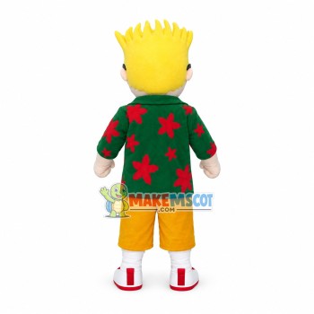 Blond Man Mascot Costume On Vacation Blond Man Mascot Costume On Vacation