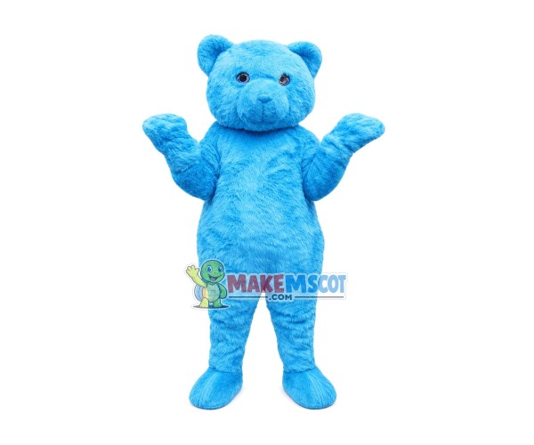 Whole Body Blue Bear Soft Mascot Costume