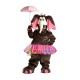 Elegant Elephant With Umbrella Mascot Costume Elegant Elephant With Umbrella Mascot Costume