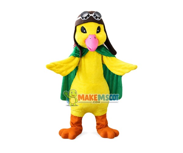 Pilot Duck Mascot Cartoon Costume Pilot Duck Mascot Cartoon Costume