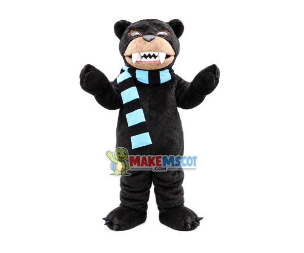Scary Black Crazy Bear Mascot Costume Scary Black Crazy Bear Mascot Costume