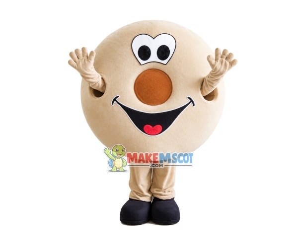 Caramel Donut Cartoon Mascot Costume Caramel Donut Cartoon Mascot Costume