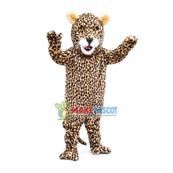 Pounced Power Leopard Mascot Costume