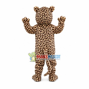 Pounced Power Leopard Mascot Costume Pounced Power Leopard Mascot Costume