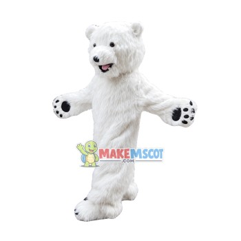 Walking Furry Polar Bear Mascot Costume Walking Furry Polar Bear Mascot Costume