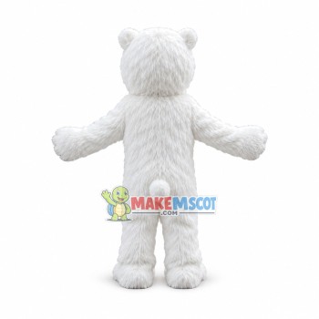 Walking Furry Polar Bear Mascot Costume