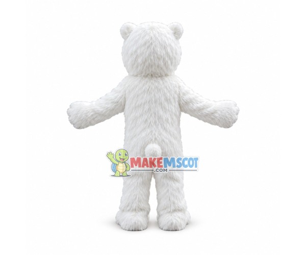 Walking Furry Polar Bear Mascot Costume Walking Furry Polar Bear Mascot Costume