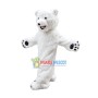 Walking Furry Polar Bear Mascot Costume