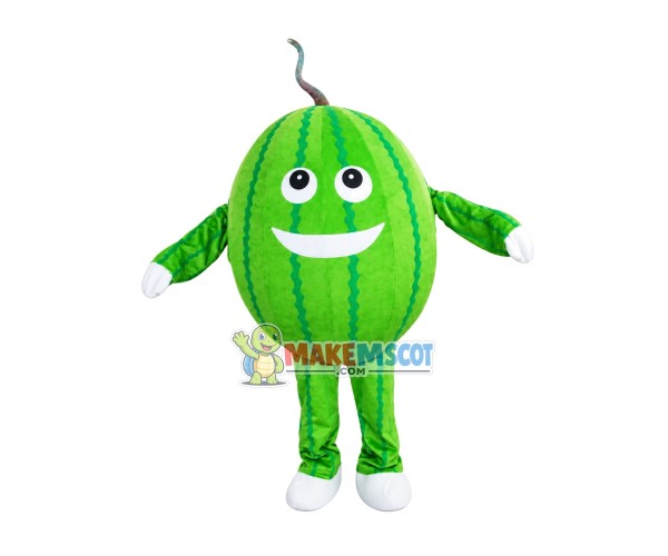 Emerald Watermelon Cartoon Mascot Costume Emerald Watermelon Cartoon Mascot Costume