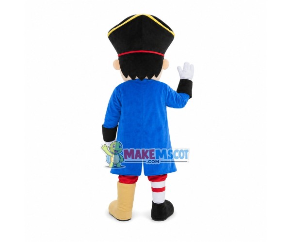 Bearded One-eyed Pirate Mascot Costume Bearded One-eyed Pirate Mascot Costume