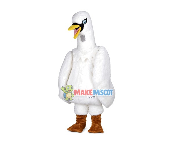 Screaming White Goose Mascot Costume Screaming White Goose Mascot Costume
