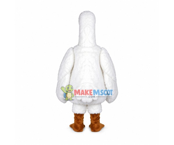 Screaming White Goose Mascot Costume Screaming White Goose Mascot Costume
