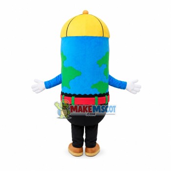Pointed Blue Crayons Mascot Costume Pointed Blue Crayons Mascot Costume