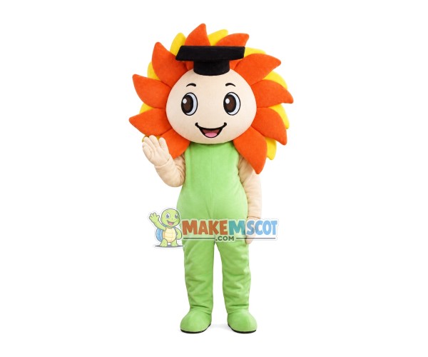 Doctor Hat Sunflower Mascot Costume Doctor Hat Sunflower Mascot Costume