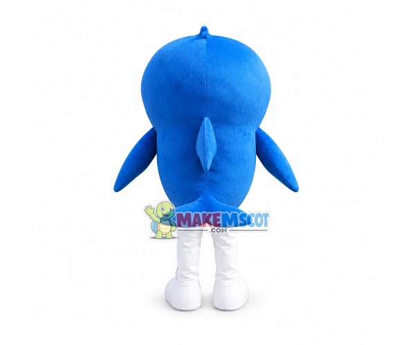 Round Head Cartoon Dolphin Mascot Costume Round Head Cartoon Dolphin Mascot Costume