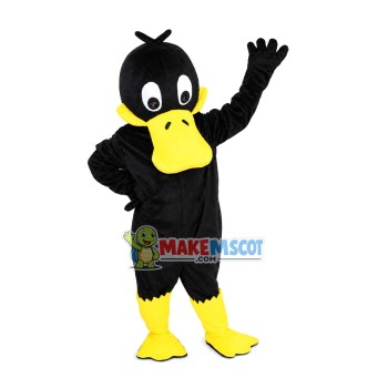 Beckoning Black Duck Mascot Costume Beckoning Black Duck Mascot Costume