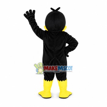 Beckoning Black Duck Mascot Costume Beckoning Black Duck Mascot Costume