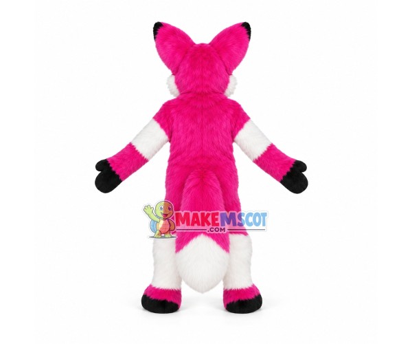 Drooping Pink Husky Dog Mascot Costume Drooping Pink Husky Dog Mascot Costume