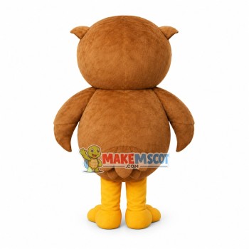 Night Brown Owl Mascot Costume Night Brown Owl Mascot Costume