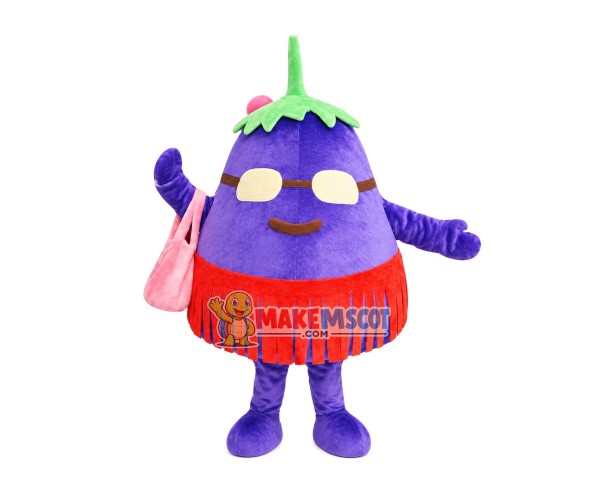 Lady Fat Eggplant Mascot Costume