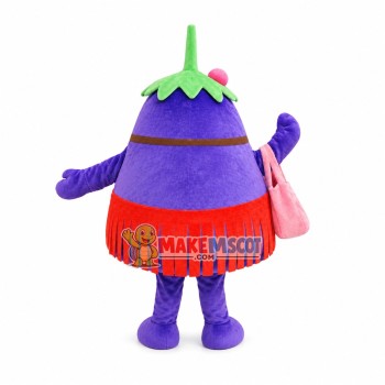 Lady Fat Eggplant Mascot Costume Lady Fat Eggplant Mascot Costume