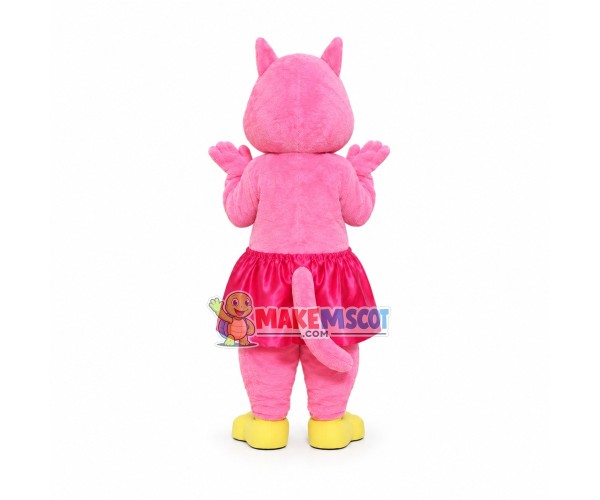 Lively Pink Squirrel Mascot Costume Lively Pink Squirrel Mascot Costume