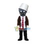 Bucket Zombie Cartoon Mascot Costume