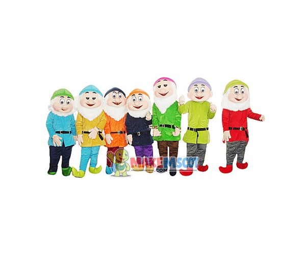 Colored Adult Size Dwarf Mascot Costume