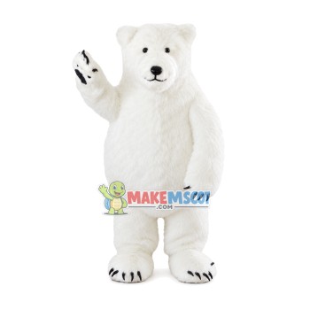 Thick Fur Polar Bear Mascot Costume Thick Fur Polar Bear Mascot Costume
