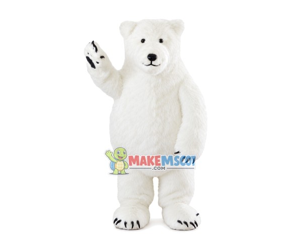 Thick Fur Polar Bear Mascot Costume Thick Fur Polar Bear Mascot Costume